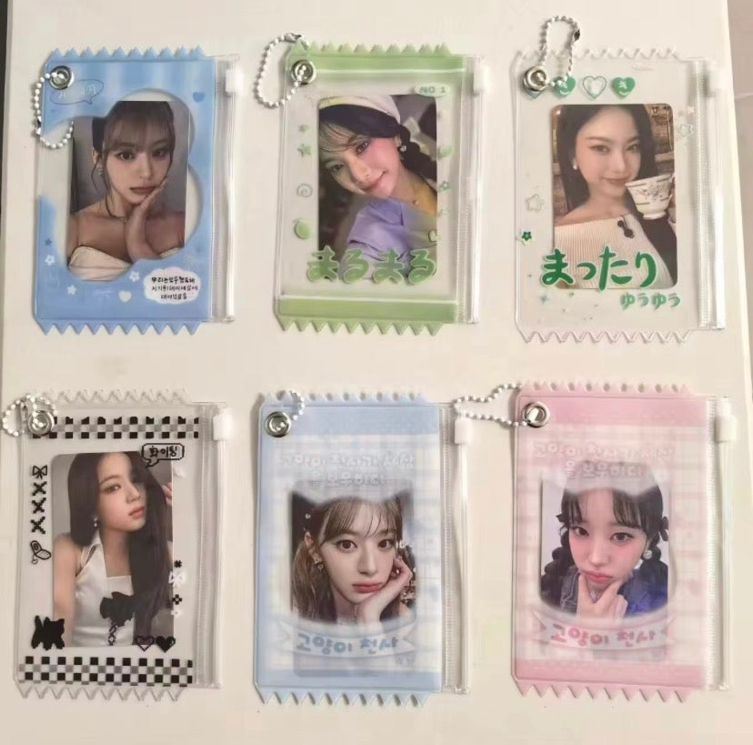 Ziplock Tranperant Candy Pouch Card Holder