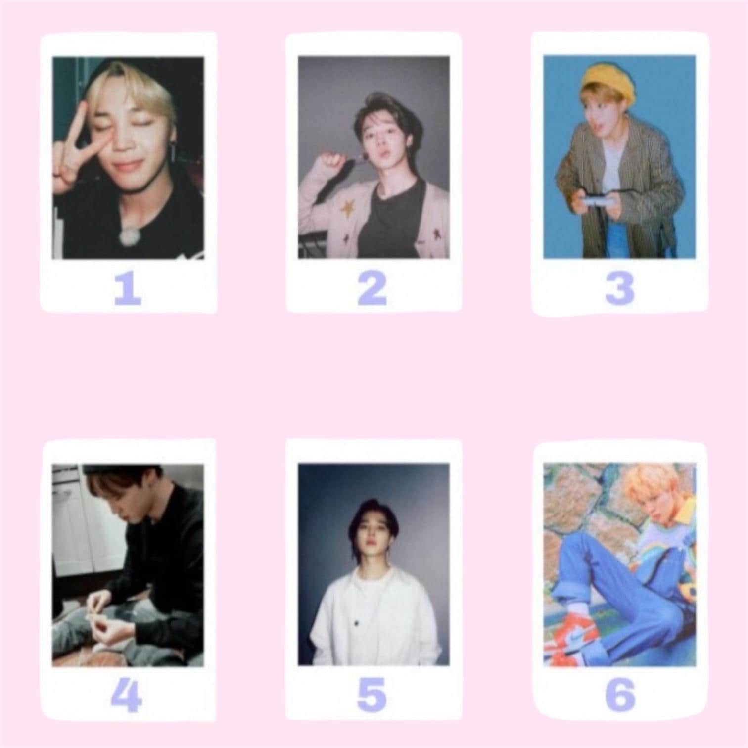 BTS polaroids / Bf material polaroids