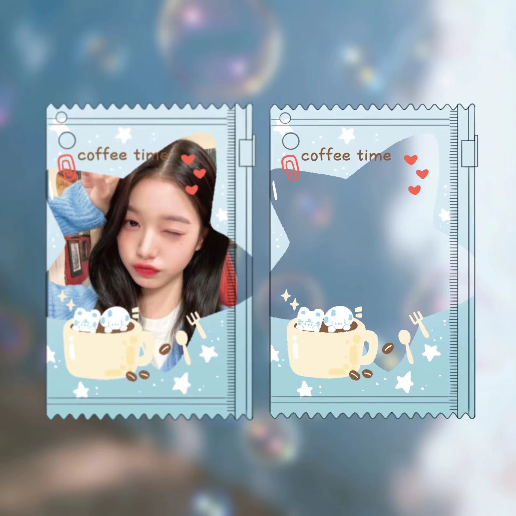 Ziplock Tranperant Candy Pouch Card Holder