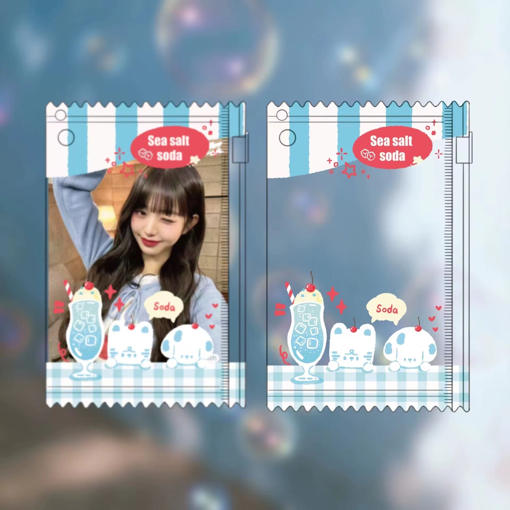 Ziplock Tranperant Candy Pouch Card Holder