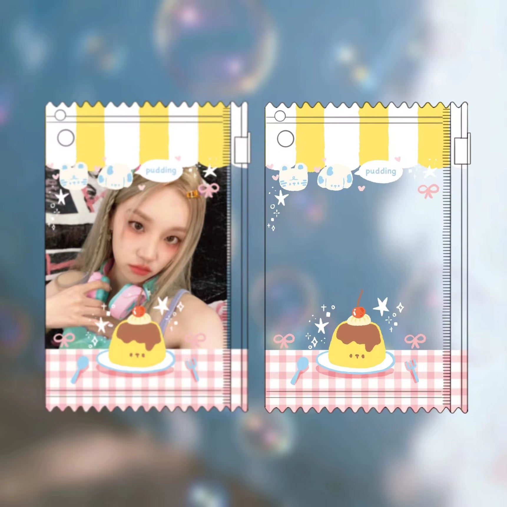 Ziplock Tranperant Candy Pouch Card Holder