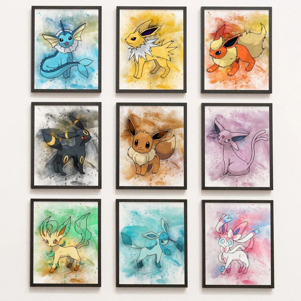 Pokemon - Watercolour painting Canvas